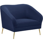 Meridian Furniture Hermosa Velvet Chair - Navy - Chairs