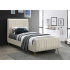 Meridian Furniture Zara Velvet Twin Bed - Bedroom Beds