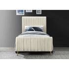 Meridian Furniture Zara Velvet Twin Bed - Bedroom Beds