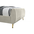 Meridian Furniture Zara Velvet Twin Bed - Bedroom Beds