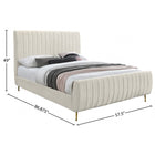 Meridian Furniture Zara Velvet Full Bed - Bedroom Beds