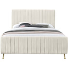 Meridian Furniture Zara Velvet Queen Bed - Bedroom Beds