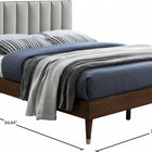 Meridian Furniture Vance Mid-Century Modern Polyester Linen King Bed - Bedroom Beds