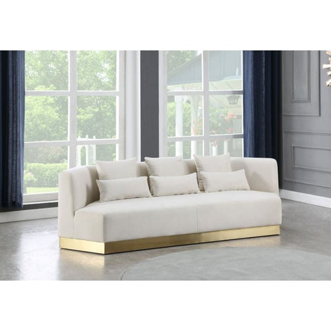 Meridian Furniture Marquis Velvet Sofa - Cream - Sofas