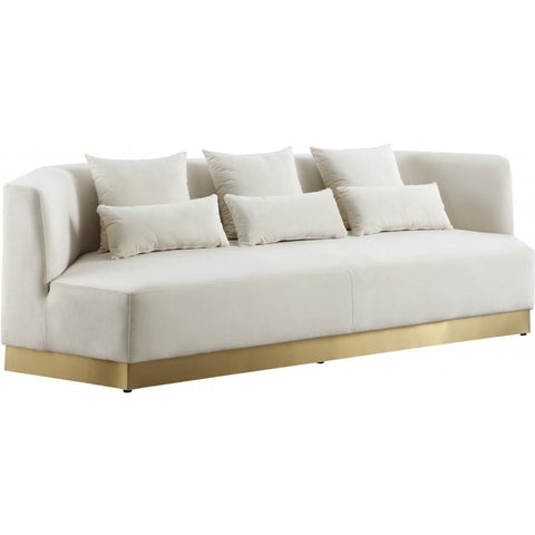 Meridian Furniture Marquis Velvet Sofa - Cream - Sofas