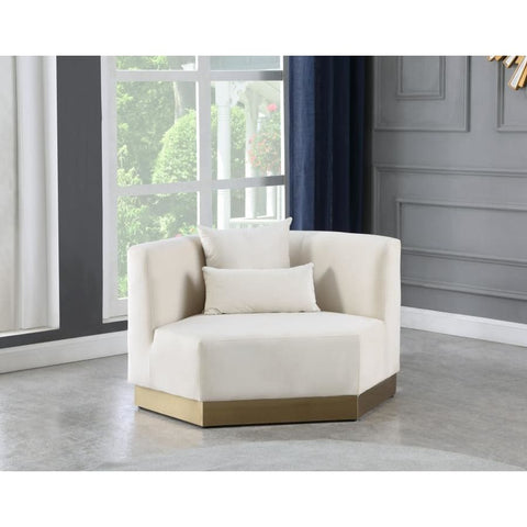 Meridian Furniture Marquis Velvet Chair - Cream - Chairs
