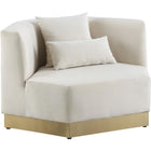 Meridian Furniture Marquis Velvet Chair - Cream - Chairs