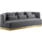 Meridian Furniture Marquis Velvet Sofa - Grey - Sofas