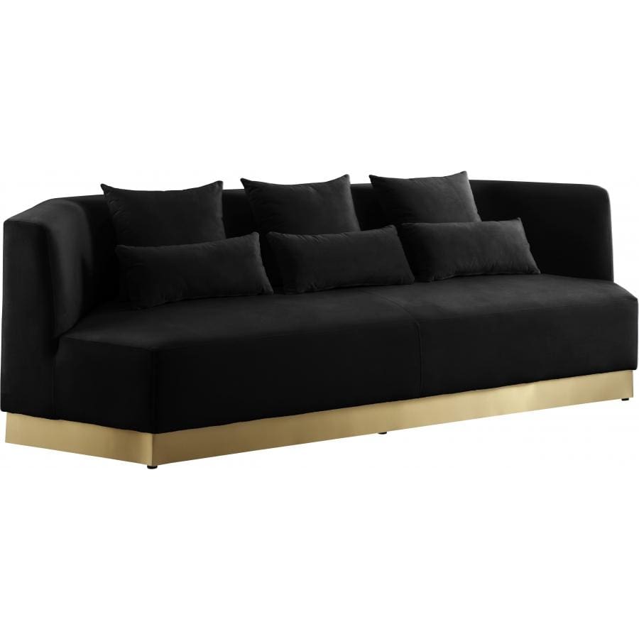 Meridian Furniture Marquis Velvet Sofa - Black - Sofas