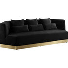 Meridian Furniture Marquis Velvet Sofa - Black - Sofas