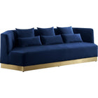Meridian Furniture Marquis Velvet Sofa - Blue - Sofas