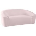 Meridian Furniture Riley Velvet Loveseat - Pink - Loveseats