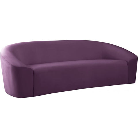 Meridian Furniture Riley Velvet Sofa - Purple - Sofas