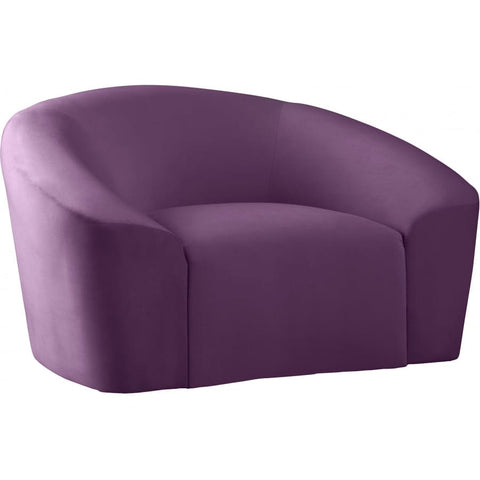 Meridian Furniture Riley Velvet Chair - Purple - Chairs