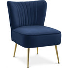 Meridian Furniture Tess Velvet Accent Chair - Navy - Chairs