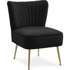 Meridian Furniture Tess Velvet Accent Chair - Black - Chairs