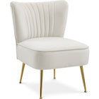 Meridian Furniture Tess Velvet Accent Chair - Cream - Chairs