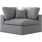 Meridian Furniture Serene Linen Deluxe Cloud Modular Down Filled Overstuffed Chair - Grey - Chairs