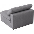 Meridian Furniture Serene Linen Deluxe Cloud Modular Down Filled Overstuffed Armless Chair - Chairs
