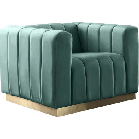 Meridian Furniture Marlon Velvet Chair - Mint - Chairs