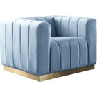 Meridian Furniture Marlon Velvet Chair - Sky Blue - Chairs