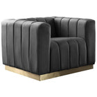Meridian Furniture Marlon Velvet Chair - Grey - Chairs