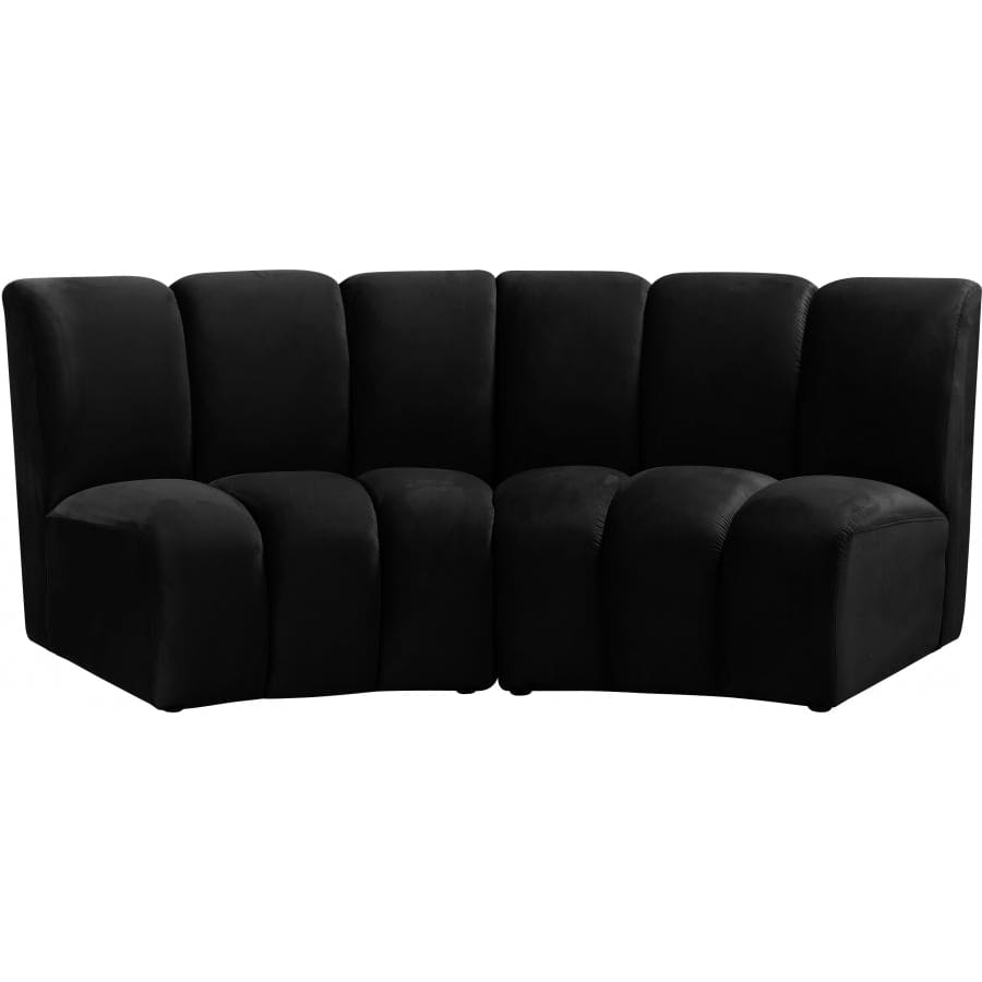 Meridian Furniture Infinity Modular Loveseat - Black - Loveseats