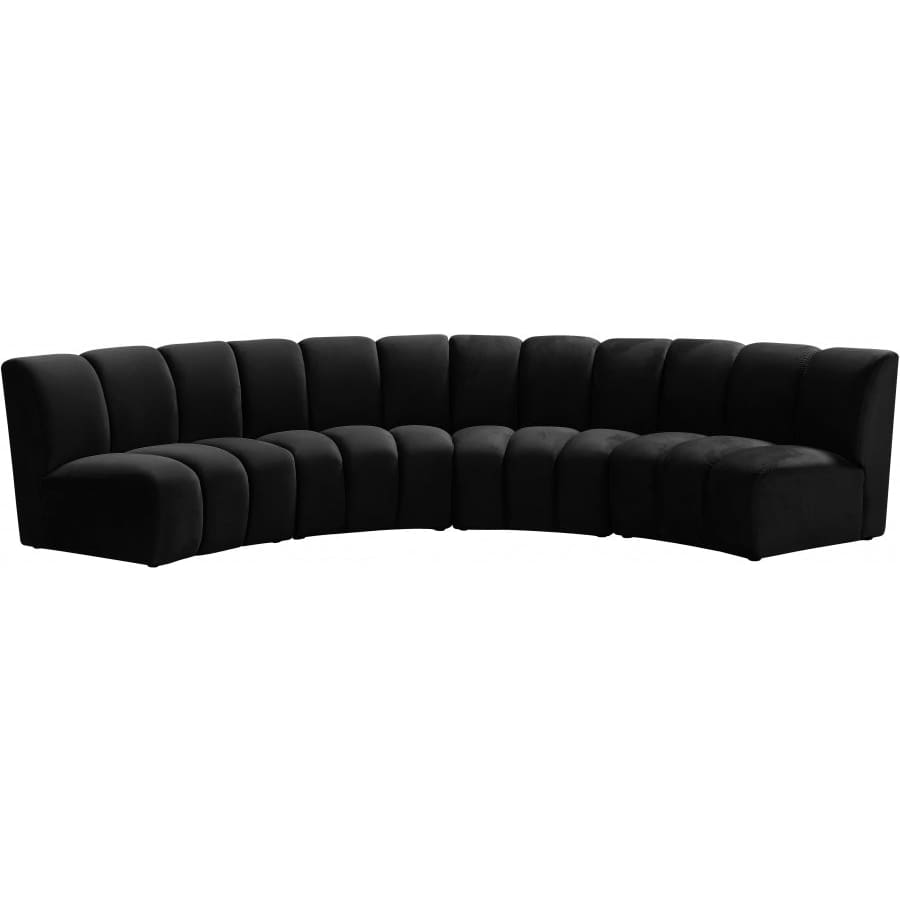 Meridian Furniture Infinity Modular 4pc. Sectional - Black - Sofas