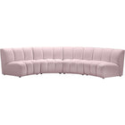 Meridian Furniture Infinity Modular 4pc. Sectional - Pink - Sofas
