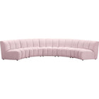 Meridian Furniture Infinity Modular 5pc. Sectional - Pink - Sofas