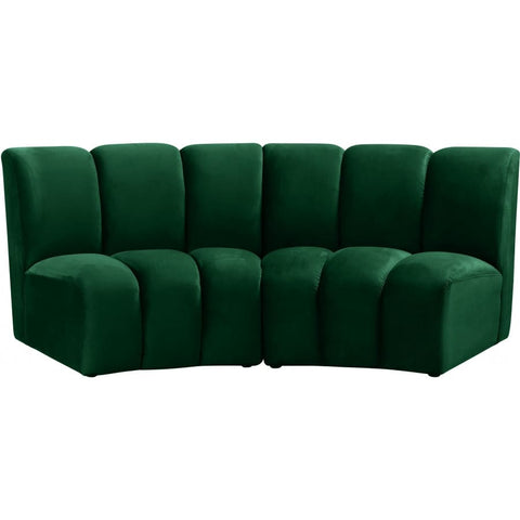 Meridian Furniture Infinity Modular Loveseat - Green - Loveseats