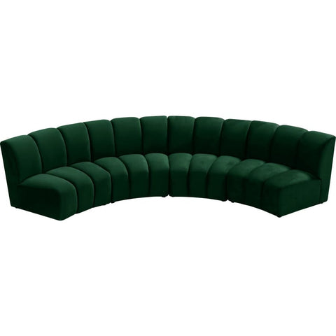 Meridian Furniture Infinity Modular 4pc. Sectional - Green - Sofas