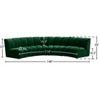 Meridian Furniture Infinity Modular 4pc. Sectional - Sofas