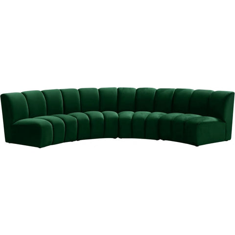 Meridian Furniture Infinity Modular 4pc. Sectional - Green - Sofas