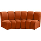 Meridian Furniture Infinity Modular Loveseat - Cognac - Loveseats