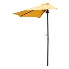 International Caravan 9-Foot Half Round Wall Hugger Umbrella - Lemon Yellow - Outdoor Furniture