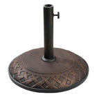 International Caravan Compound Resin Basket Weave Umbrella Stand - Bronze - Outdoor Furniture