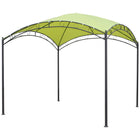 International Caravan Square 10 Foot Dome Top Gazebo - Green Grass/Dk. Grey - Outdoor Furniture