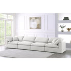 Meridian Furniture Serene Linen Deluxe Cloud Modular Down Filled Overstuffed 158 Sofa - Sofas