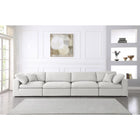 Meridian Furniture Serene Linen Deluxe Cloud Modular Down Filled Overstuffed 158 Sofa - Sofas
