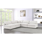 Meridian Furniture Serene Linen Deluxe Cloud Modular Down Filled Overstuffed Sectional 5B - Living Room Furniture