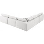 Meridian Furniture Serene Linen Deluxe Cloud Modular Down Filled Overstuffed Sectional 5B - Living Room Furniture