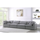 Meridian Furniture Serene Linen Deluxe Cloud Modular Down Filled Overstuffed 158 Sofa - Sofas