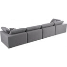Meridian Furniture Serene Linen Deluxe Cloud Modular Down Filled Overstuffed 158 Sofa - Sofas