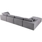 Meridian Furniture Serene Linen Deluxe Cloud Modular Down Filled Overstuffed Reversible Sectional 5A - Living Room Furniture