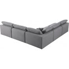 Meridian Furniture Serene Linen Deluxe Cloud Modular Down Filled Overstuffed Sectional 5B - Living Room Furniture