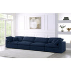 Meridian Furniture Serene Linen Deluxe Cloud Modular Down Filled Overstuffed 158 Sofa - Sofas