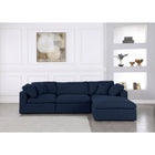 Meridian Furniture Serene Linen Deluxe Cloud Modular Down Filled Overstuffed Reversible Sectional - Living Room Furniture