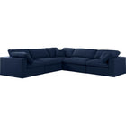 Meridian Furniture Serene Linen Deluxe Cloud Modular Down Filled Overstuffed Sectional 5C - Living Room Furniture