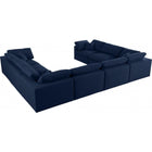 Meridian Furniture Serene Linen Deluxe Cloud Modular Down Filled Overstuffed Sectional 8A - Living Room Furniture